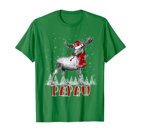 Papaw Moose Wear Santa Hat Matching Family T-shirt, Mainly pictures