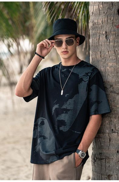 men's t-shirts 4373 fashion brand creative personality loose shoulder short-sleeved t-shirt men, White;black
men's t-shirts 4373 fashion brand creative personality loose shoulder short-sleeved t-shirt men, White;black