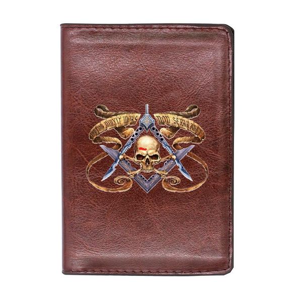 card holders unique masonic skull passport cover holder id case travel leather wallet, Brown;gray
card holders unique masonic skull passport cover holder id case travel leather wallet, Brown;gray