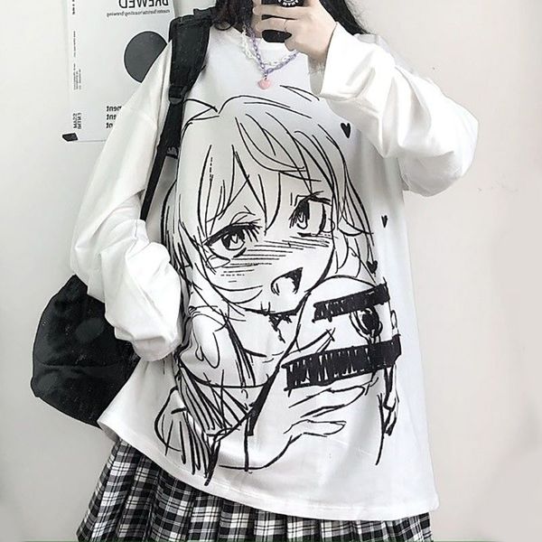 anime print womens t-shirts 2021 goth spring female harajuku long sleeve fashion streetwear feminine clothes, White
anime print womens t-shirts 2021 goth spring female harajuku long sleeve fashion streetwear feminine clothes, White