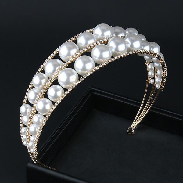 pearl sweet hair hoop jewelry wedding dress accessories bride headdress mori xianmei children's accessories, Golden;white
pearl sweet hair hoop jewelry wedding dress accessories bride headdress mori xianmei children's accessories, Golden;white