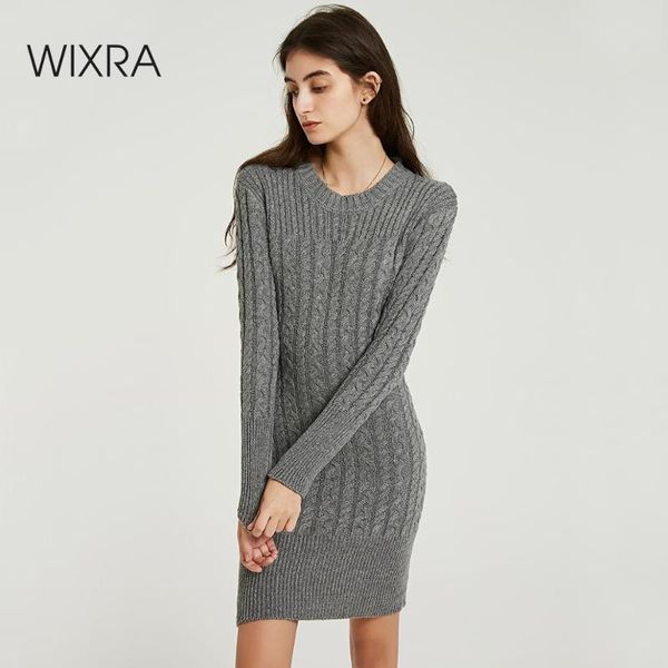 casual dresses wixra knitted short bodycon dress 2021 autumn winter all base match solid o neck long sleeve sweater, Black;gray
casual dresses wixra knitted short bodycon dress 2021 autumn winter all base match solid o neck long sleeve sweater, Black;gray