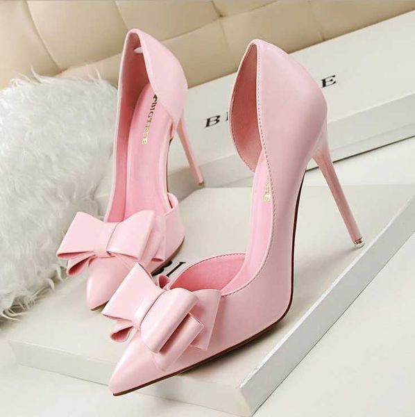 fashion elegant sweet bow high heels stiletto women shallow mouth and pointed side single shoes dress, Black
fashion elegant sweet bow high heels stiletto women shallow mouth and pointed side single shoes dress, Black