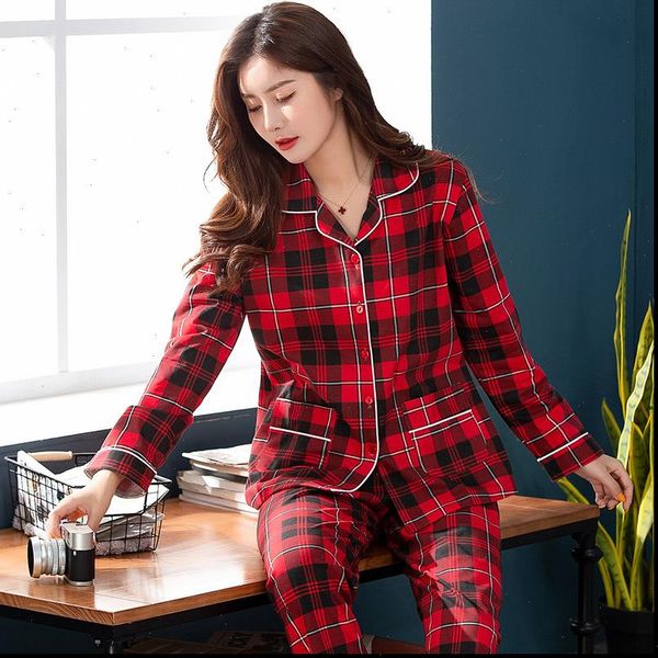 plaid nightwear suit autumn festive womens sleepwears red long sleeve princess pajamas casual cardigan homewear plus size 3xl pijama, Black;red
plaid nightwear suit autumn festive womens sleepwears red long sleeve princess pajamas casual cardigan homewear plus size 3xl pijama, Black;red