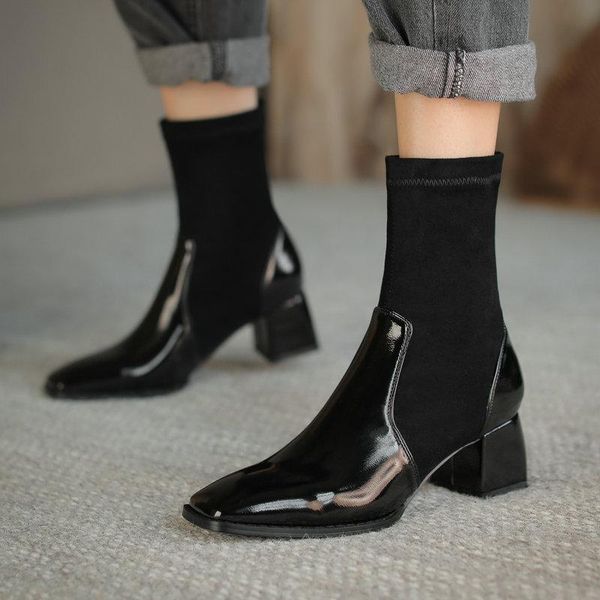 boots 2021 fashion square toe stretch autumn women comfortable chunky low heel ankle slip on woman shoes black
boots 2021 fashion square toe stretch autumn women comfortable chunky low heel ankle slip on woman shoes black
