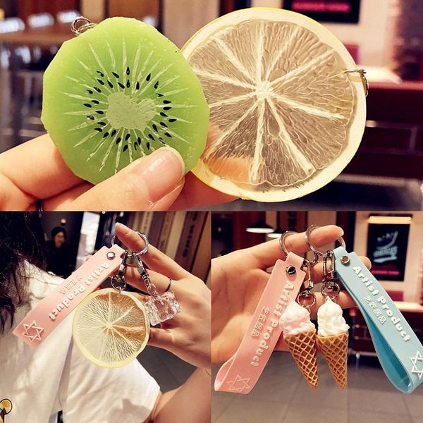 keychains simulation summer fruit lemon kiwi cream key chain boy girl cute backpack car pendant chains metal gift keyring, Silver
keychains simulation summer fruit lemon kiwi cream key chain boy girl cute backpack car pendant chains metal gift keyring, Silver