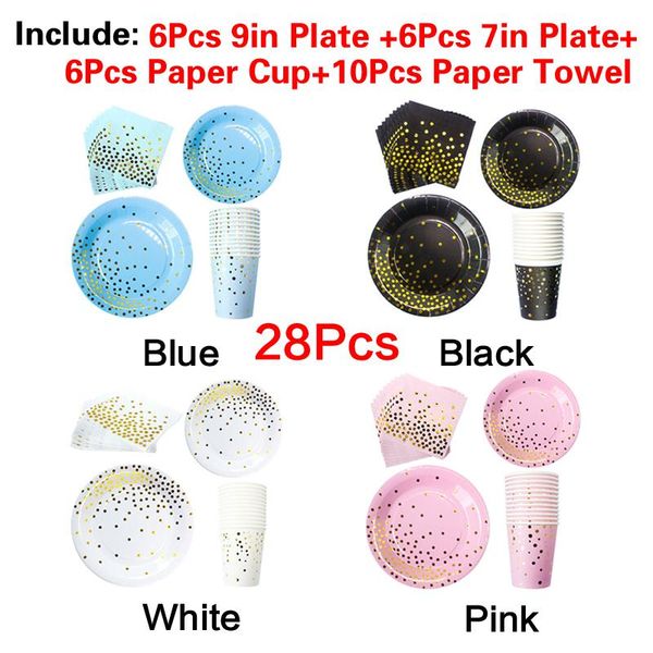 disposable dinnerware tableware set dot rose gold paper straws cups plates napkins kids birthday party wedding decoration
disposable dinnerware tableware set dot rose gold paper straws cups plates napkins kids birthday party wedding decoration