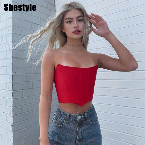 shestyle strapless crop with bone women backless sleeveless low cut 2021 summer trendy asymmestrical camisby air, Black;white
shestyle strapless crop with bone women backless sleeveless low cut 2021 summer trendy asymmestrical camisby air, Black;white
