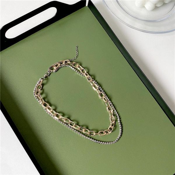 simplicity fashion wild double layered clavicle chain short necklace buckle rhinestone party jewelry women gift pendant necklaces, Silver
simplicity fashion wild double layered clavicle chain short necklace buckle rhinestone party jewelry women gift pendant necklaces, Silver