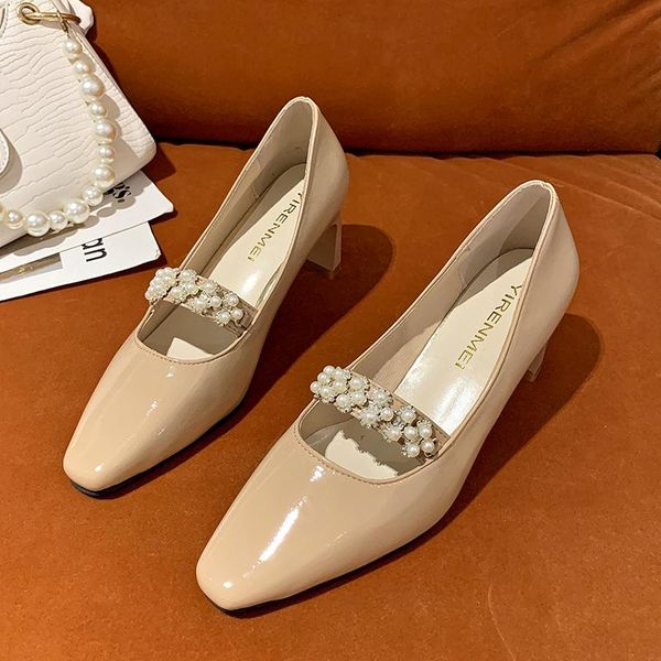 dress shoes thick heel square toe single womens sweet pearl mary jane high heels fashion grandma elegant lady office work pumps, Black
dress shoes thick heel square toe single womens sweet pearl mary jane high heels fashion grandma elegant lady office work pumps, Black