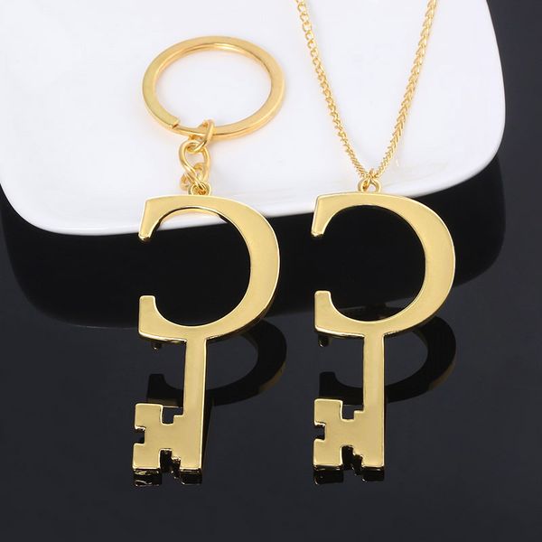 Halloween Animation Horror Movie Coraline The Secret Door Golden Key Alloy Keychain Key Chains Keyring Necklace Pendant Jewelry
Halloween Animation Horror Movie Coraline The Secret Door Golden Key Alloy Keychain Key Chains Keyring Necklace Pendant Jewelry