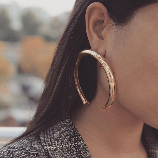 hoop & huggie fashion simple exaggerated earrings for women geometric big circle empty pendant loop punk jewelry, Golden;silver
hoop & huggie fashion simple exaggerated earrings for women geometric big circle empty pendant loop punk jewelry, Golden;silver