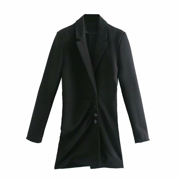 elegant women notched collar blazer-dress fashion ladies draped dress streetwear female chic asymmetric mini dresses 210430, Black;gray
elegant women notched collar blazer-dress fashion ladies draped dress streetwear female chic asymmetric mini dresses 210430, Black;gray