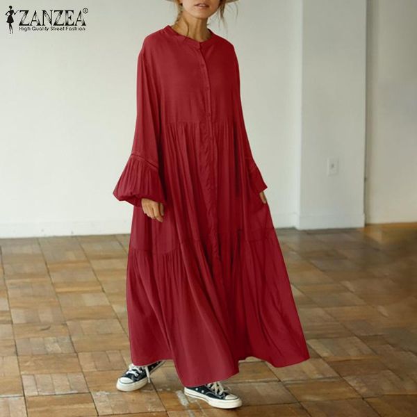 women bohemian maxi dress spring sundress zanzea elegant long puff sleeve flounce vestidos robe femme button shirt dresses casual, Black;gray
women bohemian maxi dress spring sundress zanzea elegant long puff sleeve flounce vestidos robe femme button shirt dresses casual, Black;gray