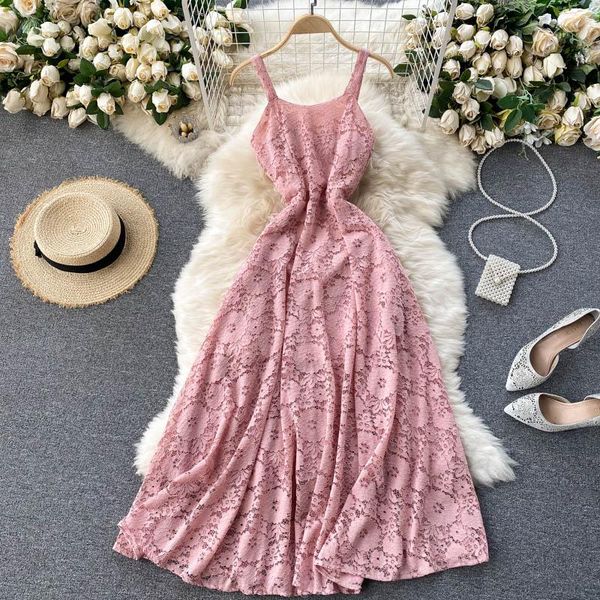 summer women's dress korean style the retro solid color square neck hollow sling waist big swing female dresses lh058 casual, Black;gray
summer women's dress korean style the retro solid color square neck hollow sling waist big swing female dresses lh058 casual, Black;gray