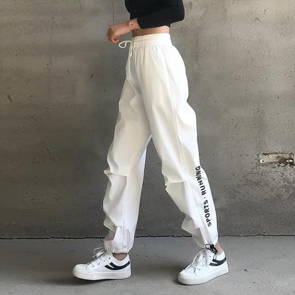 high waist casual cool womens pant cargo streetwear loose girls punk black white sports female trousers
high waist casual cool womens pant cargo streetwear loose girls punk black white sports female trousers