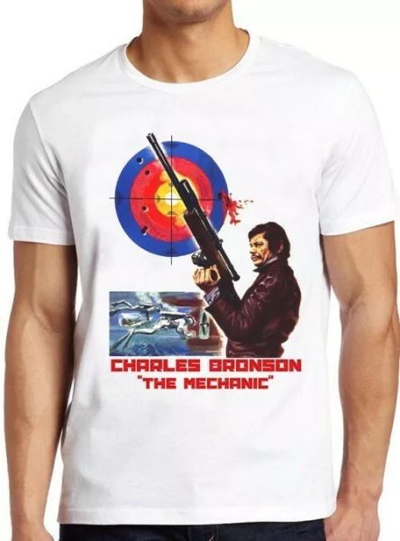 the mechanic film poster charles bronson death wish cool gift tee t shirt 4255, White;black
the mechanic film poster charles bronson death wish cool gift tee t shirt 4255, White;black