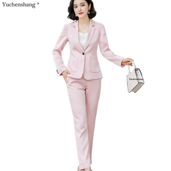 women's suits & blazers women pink pant suit 2 piece set full sleeve blazer single button jacket and for business work wear, White;black
women's suits & blazers women pink pant suit 2 piece set full sleeve blazer single button jacket and for business work wear, White;black