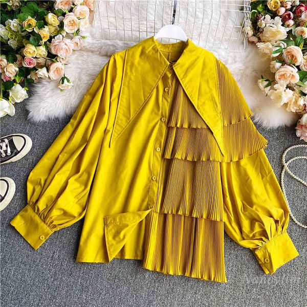 blouses vintage shirt long sleeve women ruffles fold loose all-match doll collar blouse female lady fashion blusas large size blouses, White
blouses vintage shirt long sleeve women ruffles fold loose all-match doll collar blouse female lady fashion blusas large size blouses, White