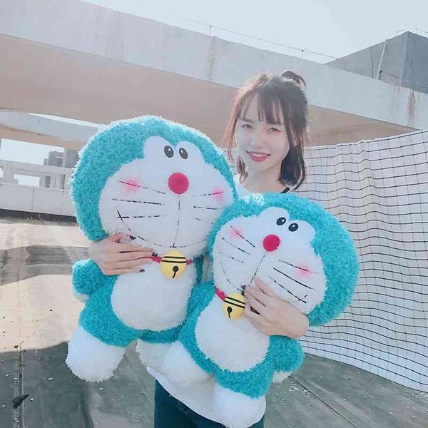 new curly doraemon dingdang robot cat big cloth doll plush toy girl gift