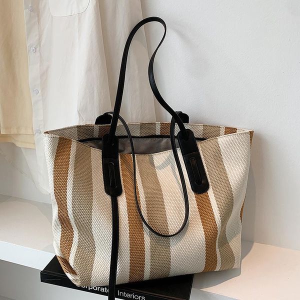evening bags luxury stripe design high capacity handbag for women 2021 fashion brand designer shopping canvas tote shoulder bag and purses
evening bags luxury stripe design high capacity handbag for women 2021 fashion brand designer shopping canvas tote shoulder bag and purses