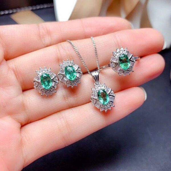meibapj natural columbia emerald gemstone jewelry set real 925 solid silver green stone wedding for women bracelet, earrings & n, Black
meibapj natural columbia emerald gemstone jewelry set real 925 solid silver green stone wedding for women bracelet, earrings & n, Black