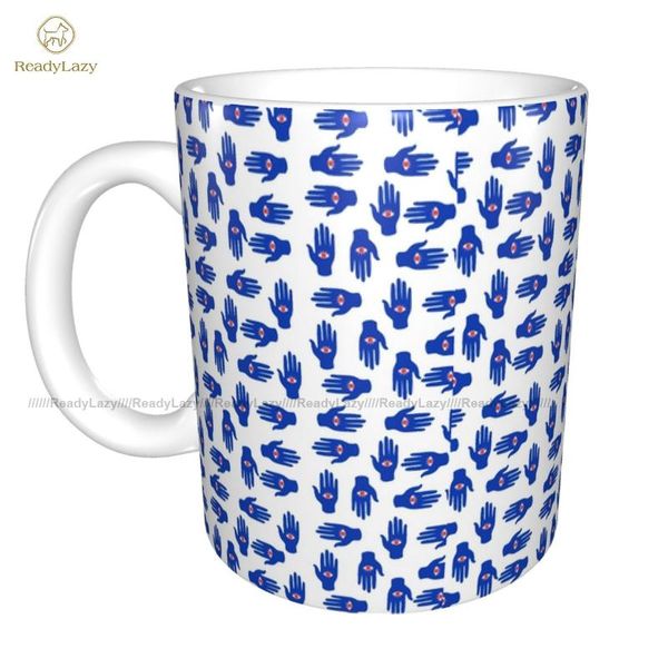 mugs hand of fatima mug fun pottery cafe cups
