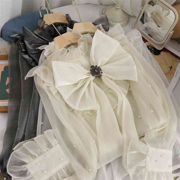 see through women chiffon shirt blouse bow bandage beading blusas femme long sleeve summer blouses 210519, White
see through women chiffon shirt blouse bow bandage beading blusas femme long sleeve summer blouses 210519, White