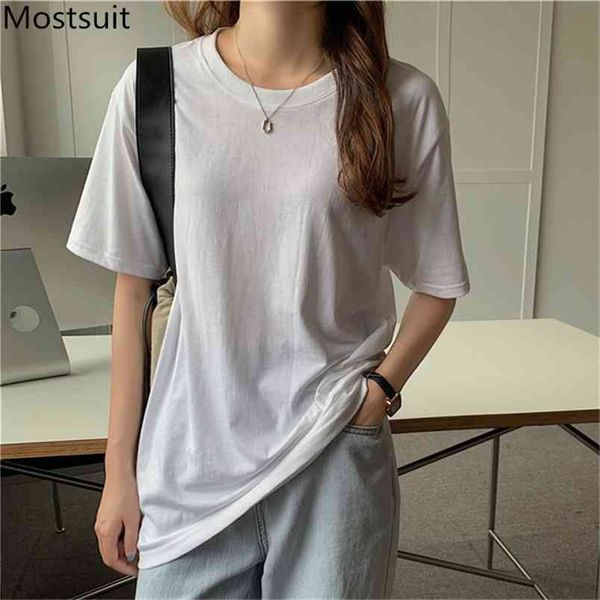casual solid women t shirt summer short sleeve o-neck loose tees korean basic ladies t-shirt femme 210513, White
casual solid women t shirt summer short sleeve o-neck loose tees korean basic ladies t-shirt femme 210513, White