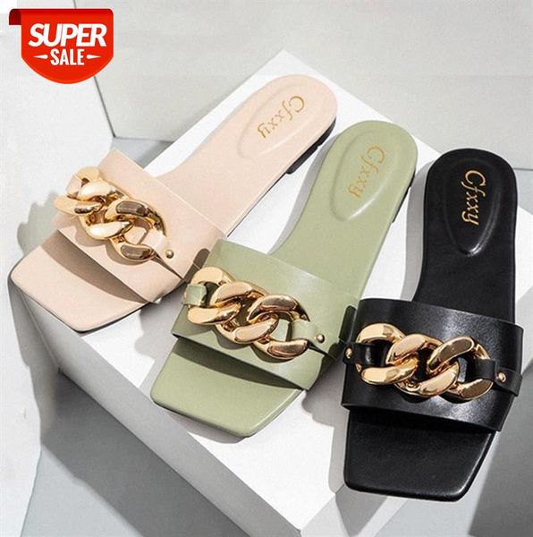2021 women slippers fashion metalen chain decoratie vierkante open toe teen platte outdoor personality street punk woman shoes #fy9e, Black
2021 women slippers fashion metalen chain decoratie vierkante open toe teen platte outdoor personality street punk woman shoes #fy9e, Black