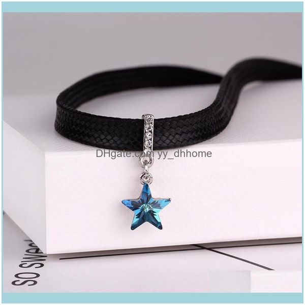 necklaces & pendants jewelryrhinestone blue crystal star pendant necklace womens hanging clavicle black leather chain simple choker collier, Golden;silver
necklaces & pendants jewelryrhinestone blue crystal star pendant necklace womens hanging clavicle black leather chain simple choker collier, Golden;silver