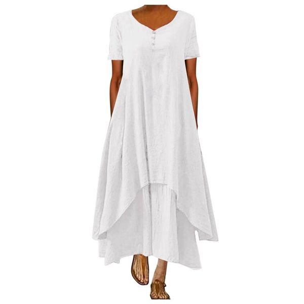 casual dresses women vintage summer dress short sleeve solid maxi loose irregular retro plus size 5xl, Black;gray
casual dresses women vintage summer dress short sleeve solid maxi loose irregular retro plus size 5xl, Black;gray