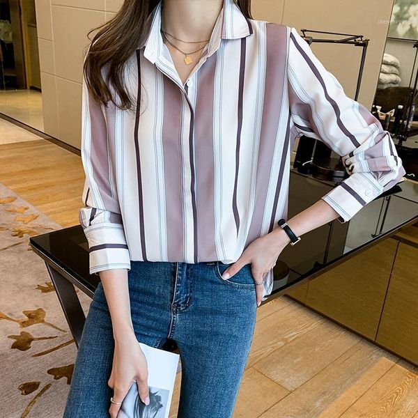 women's blouses & shirts chikichi striped collar blouse 2021 spring and autumn korean retro wild long-sleeved chiffon shirt women, White
women's blouses & shirts chikichi striped collar blouse 2021 spring and autumn korean retro wild long-sleeved chiffon shirt women, White