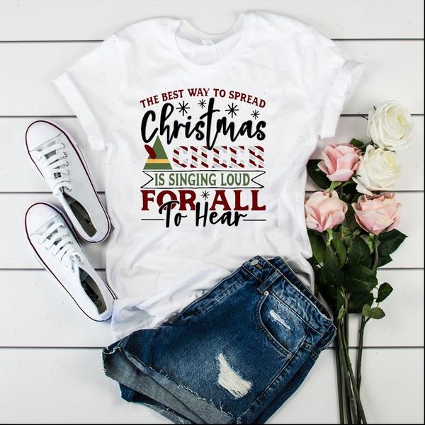 women graphic singing loud letters cartoon print merry christmas ladies tshirt female womens clothes t tee shirt, White
women graphic singing loud letters cartoon print merry christmas ladies tshirt female womens clothes t tee shirt, White