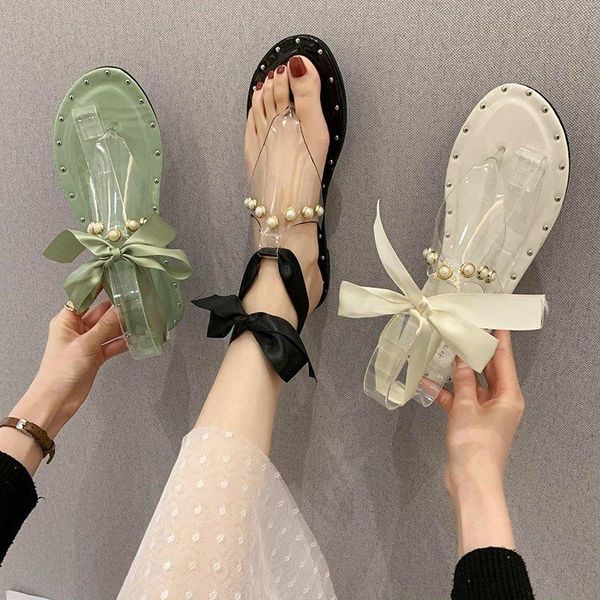 transparent pvc lace-up women's sandals summer fashion shoes rivet outdoor flat temperament woman, Black
transparent pvc lace-up women's sandals summer fashion shoes rivet outdoor flat temperament woman, Black