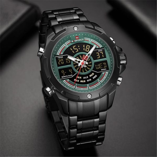wristwatches naviforce luxury watch for men luminous led digital alarm waterproof chronograph dual time week display stainless steel watches, Slivery;brown
wristwatches naviforce luxury watch for men luminous led digital alarm waterproof chronograph dual time week display stainless steel watches, Slivery;brown