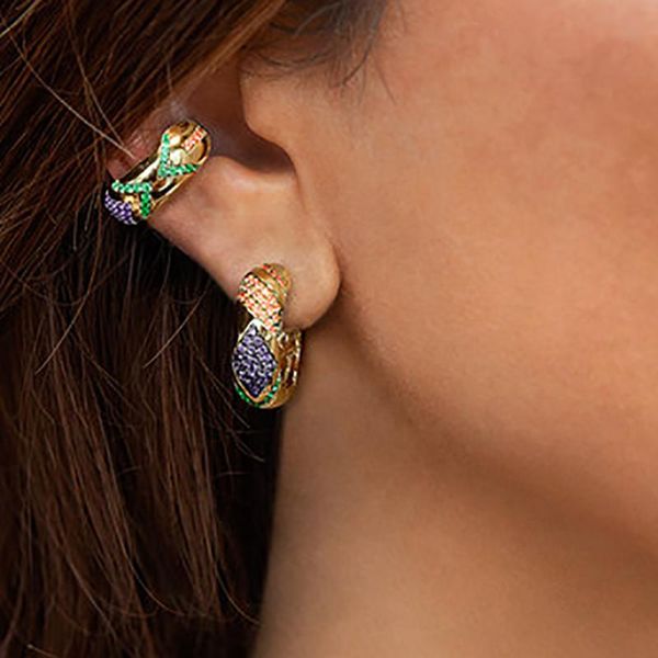 hoop & huggie golden earrings for women luxury colorful diamond-bordered coarse party festival female jewelry accessories sets, Golden;silver
hoop & huggie golden earrings for women luxury colorful diamond-bordered coarse party festival female jewelry accessories sets, Golden;silver