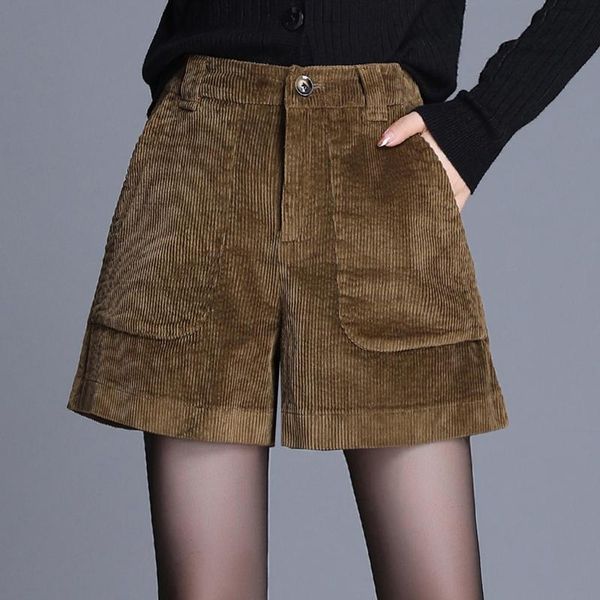 women's shorts 2021 autumn winter women corduroy wide leg female plus size loose high waist s436, White;black
women's shorts 2021 autumn winter women corduroy wide leg female plus size loose high waist s436, White;black