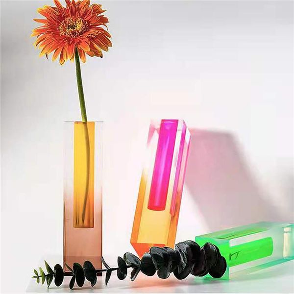 vases gradient acrylic crystal vase living room flower arrangement green plant pot dinning table decorations floral container
vases gradient acrylic crystal vase living room flower arrangement green plant pot dinning table decorations floral container
