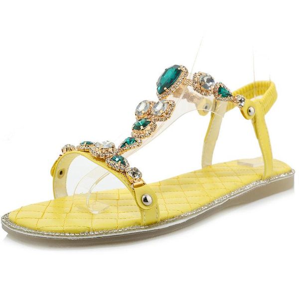 women crystal sandals summer flat lady jelly casual shoes girl beach big size 34-44, Black
women crystal sandals summer flat lady jelly casual shoes girl beach big size 34-44, Black