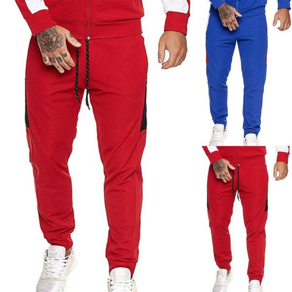 men's pants men fashion jogger drawstring loose track patchwork fitness long sweatpants solid color, Black
men's pants men fashion jogger drawstring loose track patchwork fitness long sweatpants solid color, Black