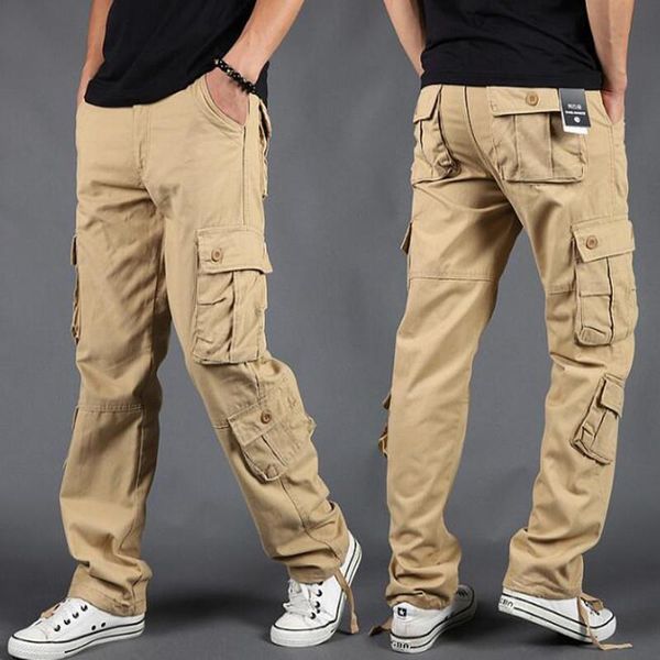 men's cargo pants mens casual multi pockets men outwear army straight slacks long trousers plus size, Black
men's cargo pants mens casual multi pockets men outwear army straight slacks long trousers plus size, Black