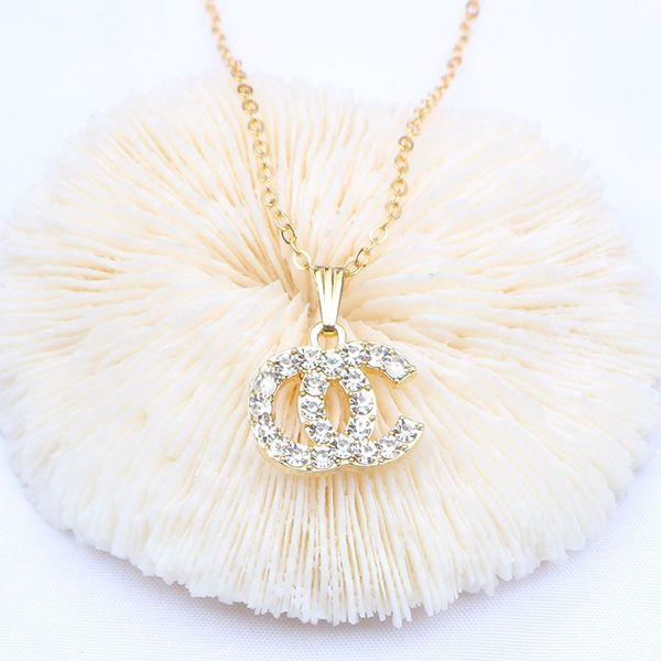 wholesale luxury designer brand double letter pendant necklaces chain 18k gold plated crysatl rhinestone sweater klace for women wedding jew, Silver
wholesale luxury designer brand double letter pendant necklaces chain 18k gold plated crysatl rhinestone sweater klace for women wedding jew, Silver