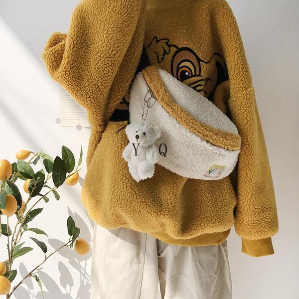 women chest shoulder bag lamb like fabric soft plush purse simple patchwork panelled phone pouch cute crossbody bags for girls waist
women chest shoulder bag lamb like fabric soft plush purse simple patchwork panelled phone pouch cute crossbody bags for girls waist
