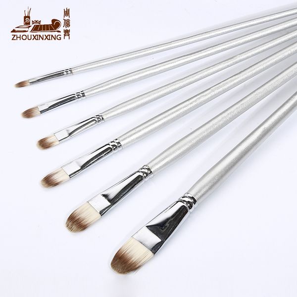 Nylon wool round flat front 6pcs silver black tail painting brush set wood pen brush Gouache acrylic oil paint brush, Default color
Nylon wool round flat front 6pcs silver black tail painting brush set wood pen brush Gouache acrylic oil paint brush, Default color