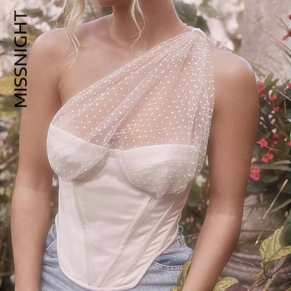 women's tanks & camis missnight fashion mesh one shoulder corset women crop slim sweet white vest tank patchwork bodycon bustier c
women's tanks & camis missnight fashion mesh one shoulder corset women crop slim sweet white vest tank patchwork bodycon bustier c