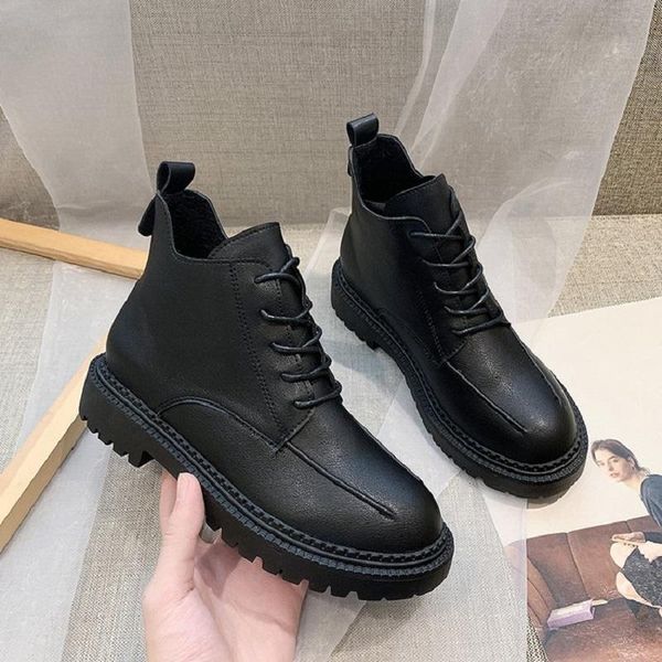 boots aleafalling women lace up solid buckle casual ankle mature round toe anti-skip thicken bottom shoes, Black
boots aleafalling women lace up solid buckle casual ankle mature round toe anti-skip thicken bottom shoes, Black