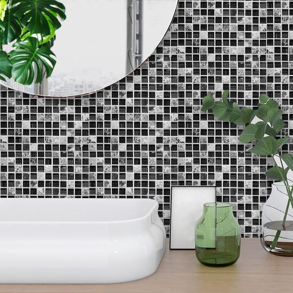 wallpapers moasic black 10pcs self adhesive tile wall sticker modern pvc waterproof paper for bathroom kitchen water closet
wallpapers moasic black 10pcs self adhesive tile wall sticker modern pvc waterproof paper for bathroom kitchen water closet