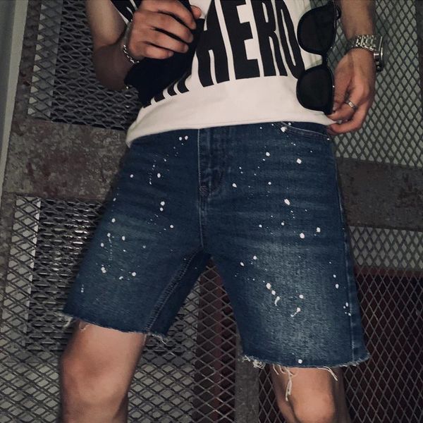 summer men's slim fit blue short jeans fashion cotton vintage print thin denim shorts pants male streetwear clothes, White;black
summer men's slim fit blue short jeans fashion cotton vintage print thin denim shorts pants male streetwear clothes, White;black