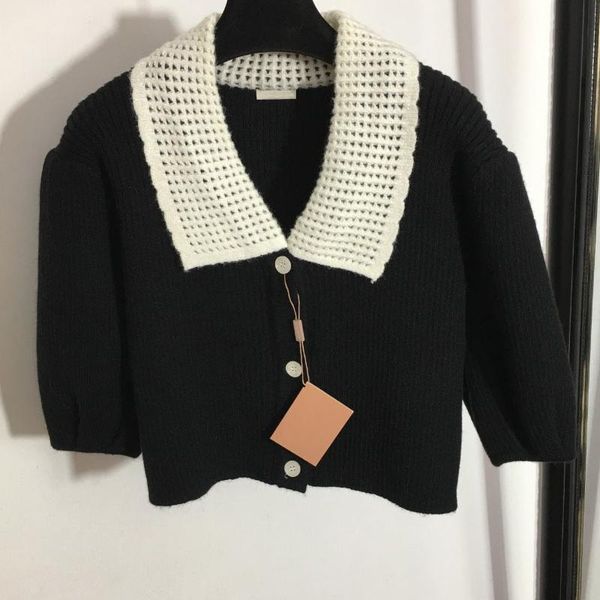 women's knits & tees 2021luxurydesign fashion sweet aging lapel knitted sweater cardigan temperament bubble short sleeve top, White
women's knits & tees 2021luxurydesign fashion sweet aging lapel knitted sweater cardigan temperament bubble short sleeve top, White